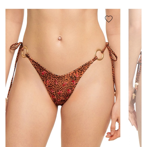 Leopard Print Bikini with Gold Accents - Picture 2 of 3